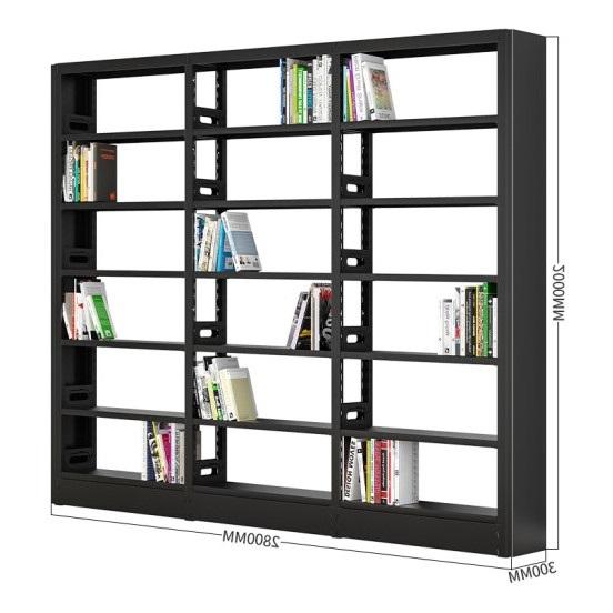 Book shelf rack book steel iron 4 Shelf Double side steel bookShelf magazine shelf library bookcases