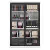 Manufactory 1800*1200*400 Slide Glass Door Lockable Metal Shelf Steel Storage Book