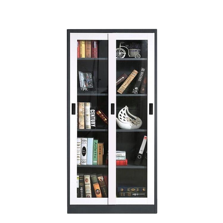 Factory directly two doors filing storage cupboard sliding door book documents cabinet