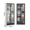 Manufactory 2000*800*400 Slide Glass Door Lockable Metal Shelf Steel Storage Book