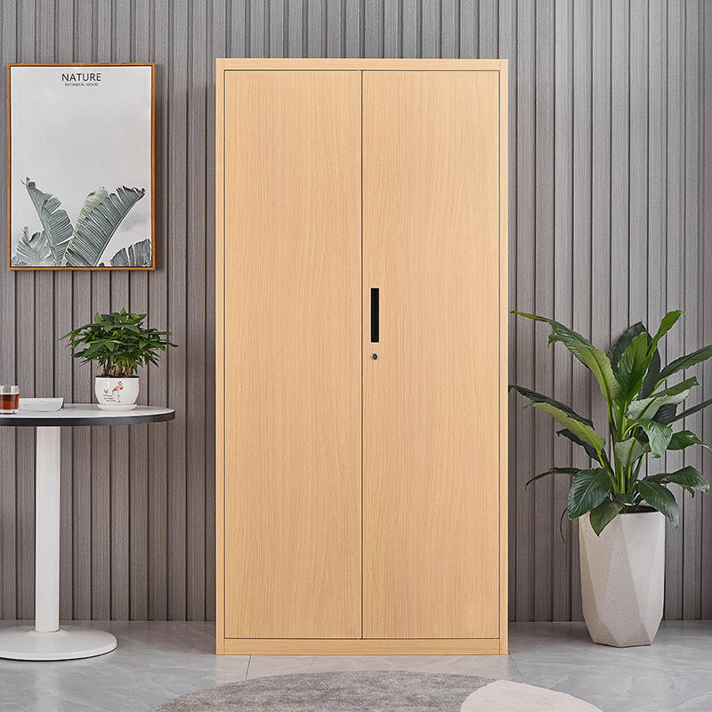 Metal Office Furniture Wood Grain 2 Door File Cabinet Wood Grain Cabinet metal storage locker