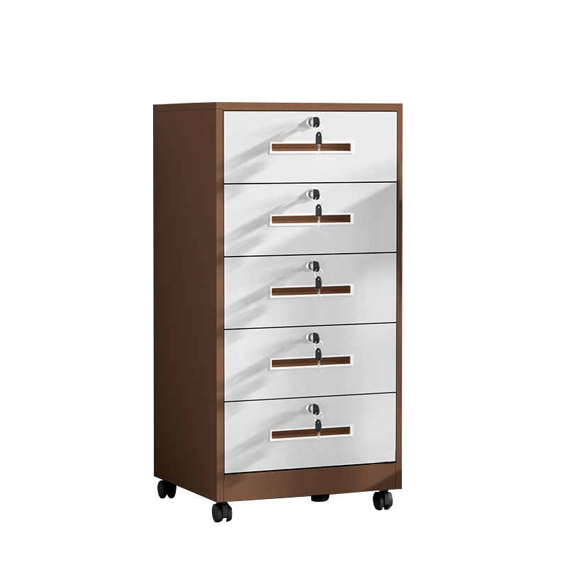 High-looking under-desk cabinet, multi-color file storage cabinet, five-drawer file cabinet with wheels