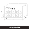 Metal 96 door compartment charging lockers for mobile phones steel cell storage classroom
