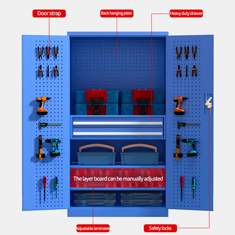 Customized metal tool storage cabinet for workshop garage warehouse adjustable tool cabinet