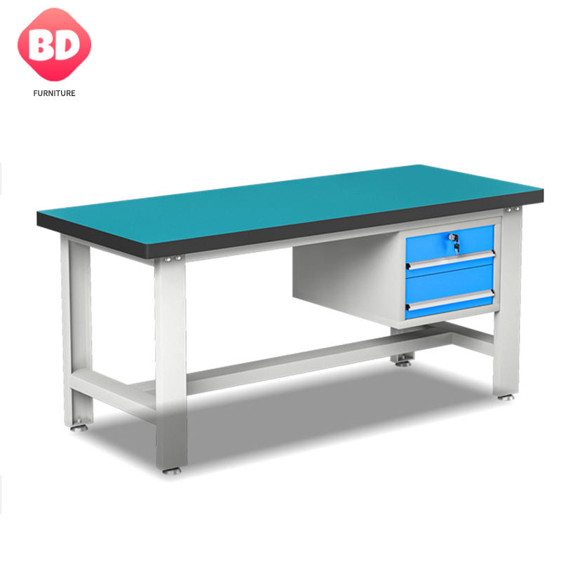 Metal tool workbench with 4 drawers for workshop, load 1000kg steel ESD workbench with drawers, assembly workbench work table