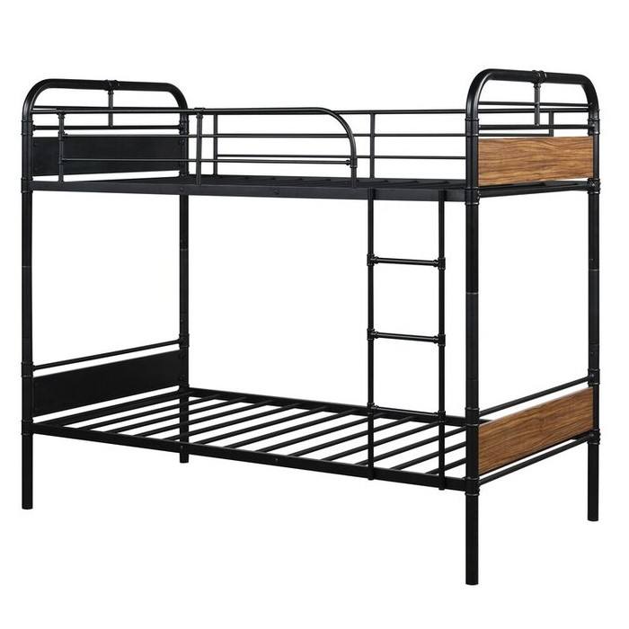 Metal frame bunk bed for hostel use metal custom cheap fabrication