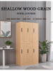 Factory Price Bedroom Wall Wardrobe Design Clothe 6 Door Wood Grain Locker Cabinet cheap metal wardrobe