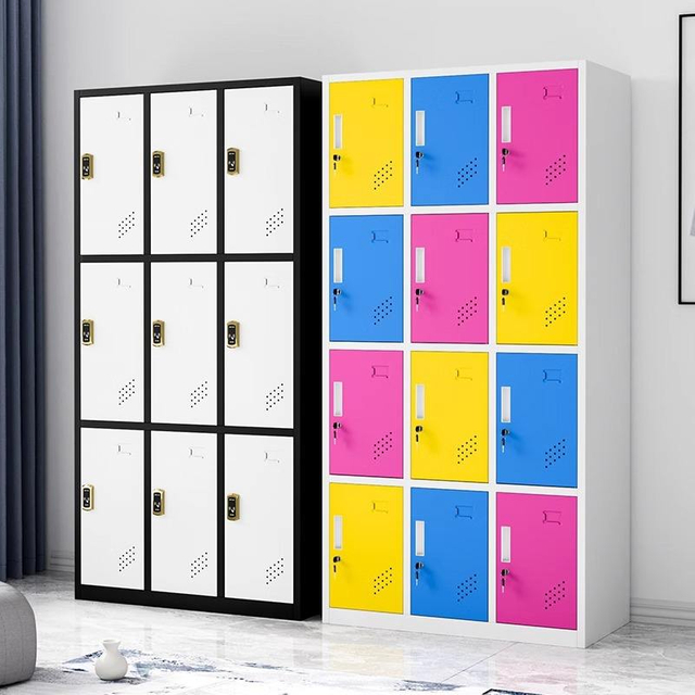 Factory Direct Colorful 6 Door Steel Cabinet Locker Metal Wardrobes School Clothes Cabinets gym lockers