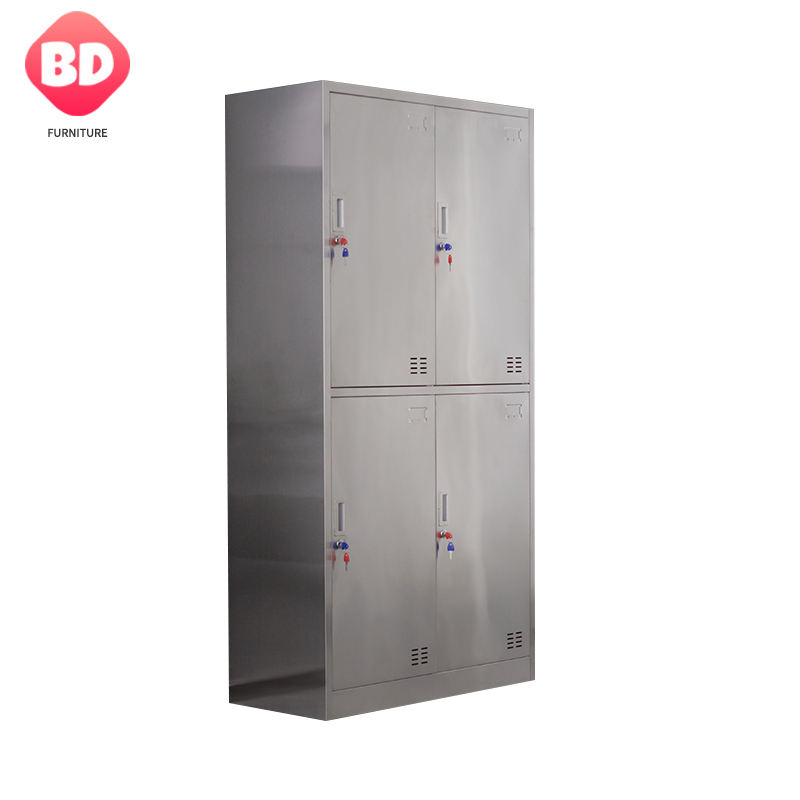 4 doors Hot Selling storage cabinet stainless steel lockers for gym workshop metal wardrobe