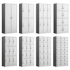 2 Doors Steel Locker Iron Metal Locker Cabinet Worker Staff Clothing Storage Locker