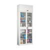 2023 modern style storage cabinet combination lock metal storage cabinet with glass door and drawer