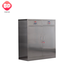 hospital glass door stainless steel file storage cabinet for office and workshop