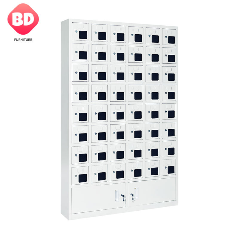Hot Selling 48 door mobile phone storage cabinet for workshop,multiple scenarios