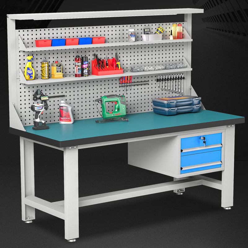 Heavy duty garage combination tool tables workbench, metal workbench for electronic lab, antistat workbench for workshop