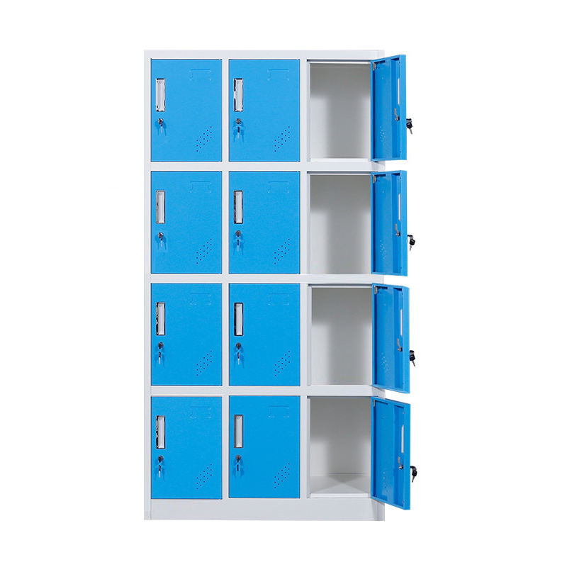 lockers gym Factory Direct Colorful 9 Door Steel Cabinet Locker Metal Wardrobes School Clothes Cabinets
