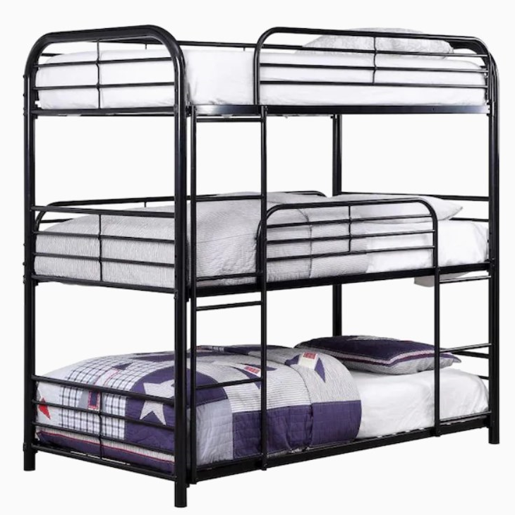 Cheap 3 level bunk bed metal 3 person iron 3 layers