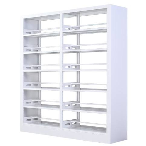 cheap University School Furniture Double Sided metal Library Bookcase Steel Book Shelves
