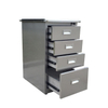 Modern stainless steel office cabinet with 4 drawers, high quality underdesk steel cabinet, non-slip metal steel cupboard