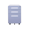 Office Equipment round steel 3 drawer mobile pedestal file Mobile storage cabinet with wheels