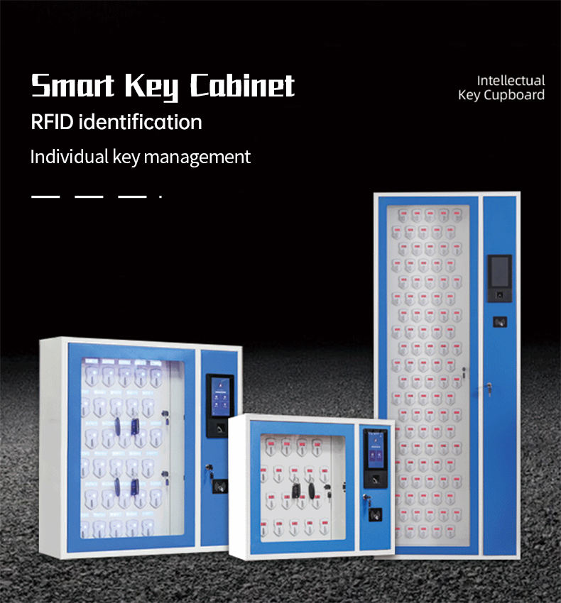 Fingerprint swipe face recognition vehicle key storage management cabinet unit wall hanging RFID networked smart