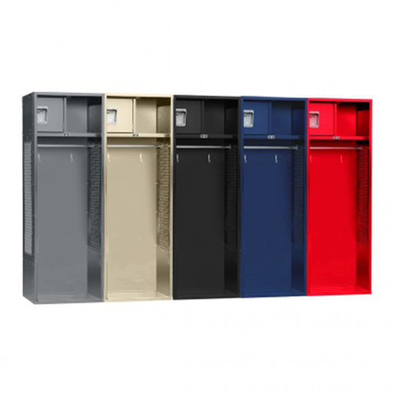 School metal sports lockers,stadium style athletic gear locker with an open design, football and baseball storage locker