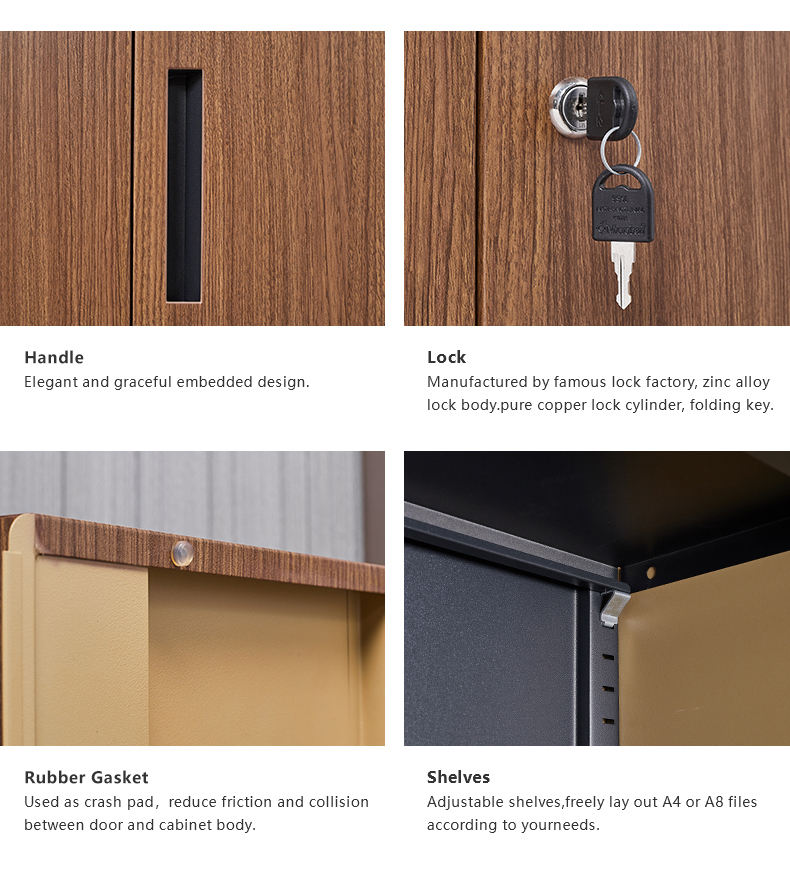 Office furniture Clothes storage cabinet 2 Door Clothes Cabinet Locker Bedroom metal Wardrobe