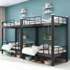 Cheap steel tube bunk bed twin white metal