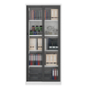 Manufactory 1800*800*400 Slide Glass Door Lockable Metal Shelf Steel Storage Book