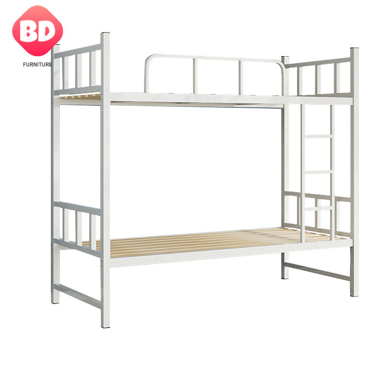Metal bunk beds square pipe double-layer iron Scool and dormitory adult kids bed home furniture