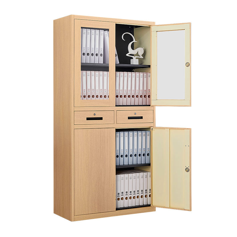 Wood like file cabinet Storage Cabinet office school GYM metal Wood Grain File Cabinet