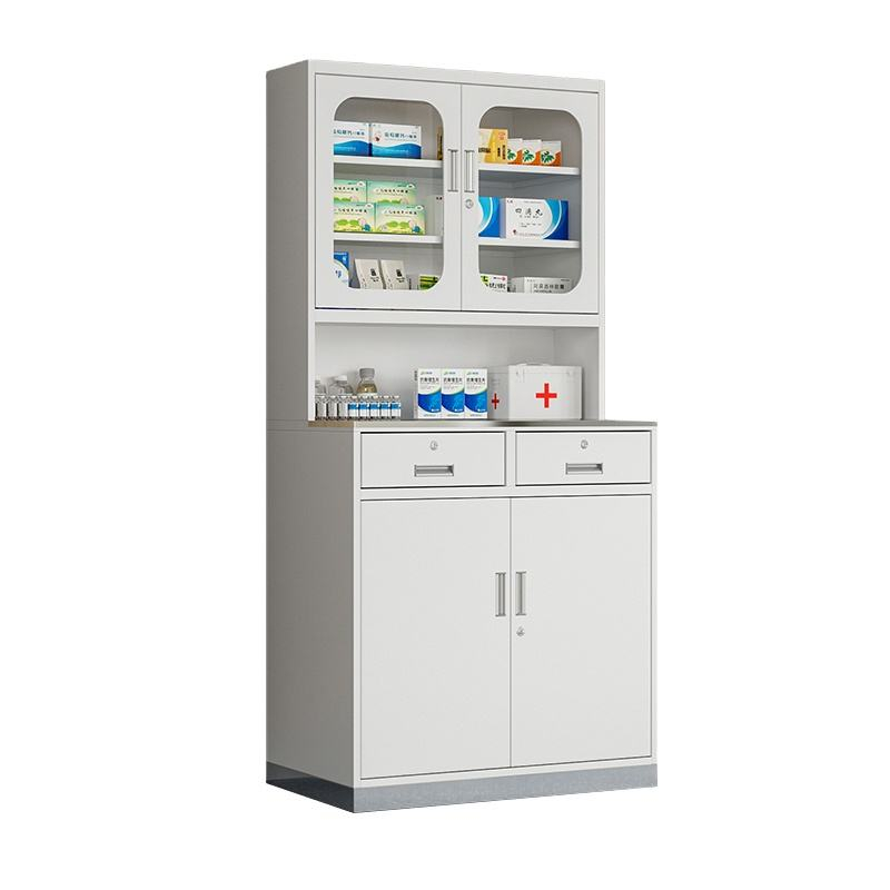 Mid- to high-end 850mm steel surface medicine cabinet with glass door