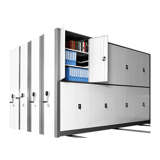 Metal Library Shelving System Steel Mass Shelves Mobile Compactor With Track