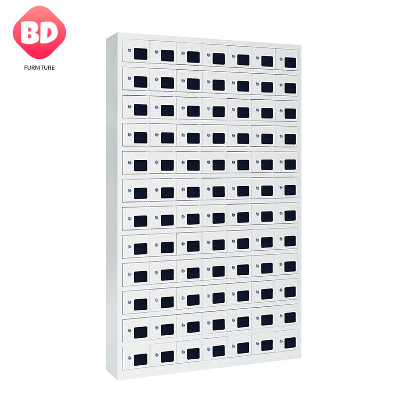 High-looking 84 door staff mobile phone storage metal cabinet suitable for multiple scenes