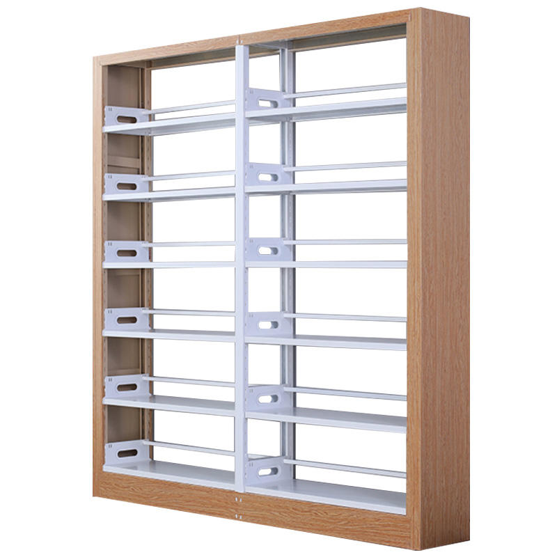 Top and Cheap Library Furniture Double Steel Portable Library Bookcase Metal Book shelf Bookshelves