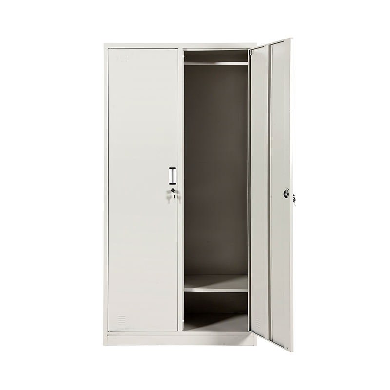 2 Doors Steel Locker Iron Metal Locker Cabinet Worker Staff Clothing Storage Locker