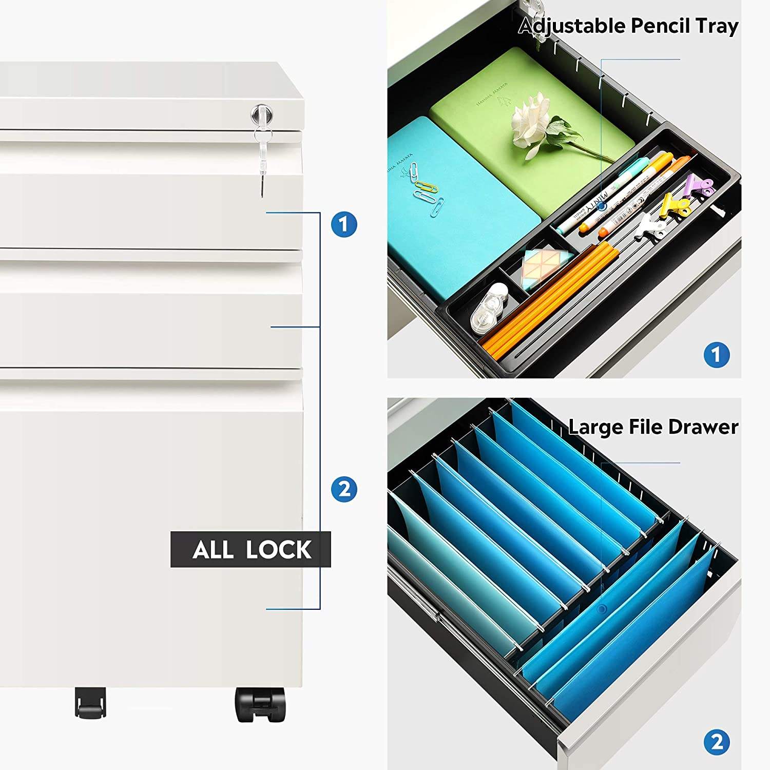 3 drawer mobile cabinet steel filing 3 pedestal for sale Under Desk Drawer Cabinet