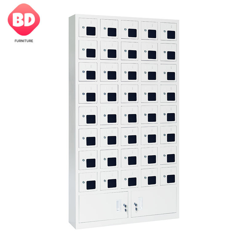 40 door cell phone cabinet with charging facilities, staff mobile phone storage cabinet
