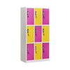 Commercial office locker furniture modern design metal locker with hanger knock down 9 door