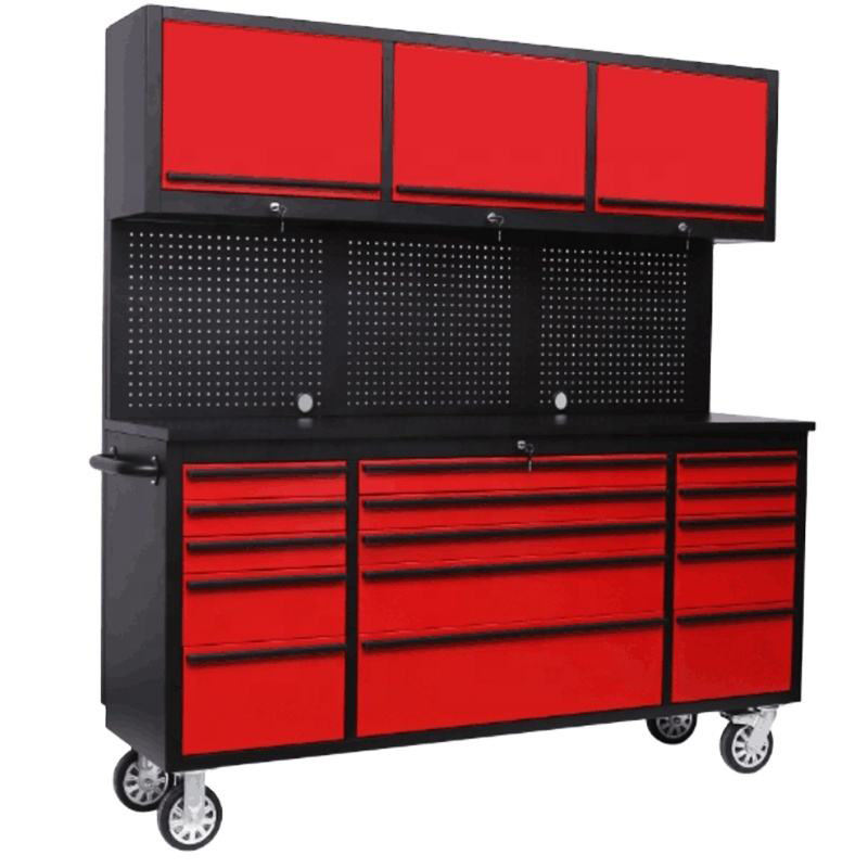 New 72 inch 18 Drawers Combination Tool Cabinet, Warehouse Large Steel Garage Tool Chest Replacement Parts Box Cabinet