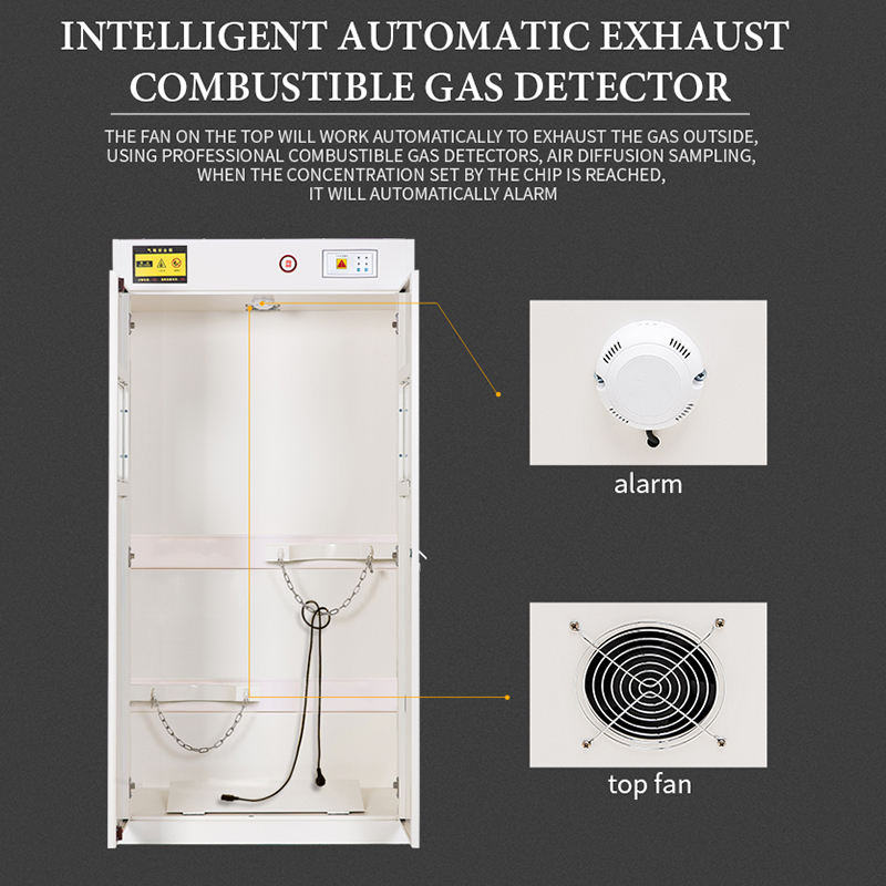 Intelligent Detector Gas Cylinder Cabinet Single Bottle Storage For Dangerous Gas