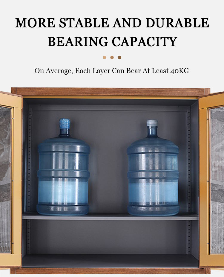 Wood like style office furniture Metal cabinet storage Wood Grain file Cabinet