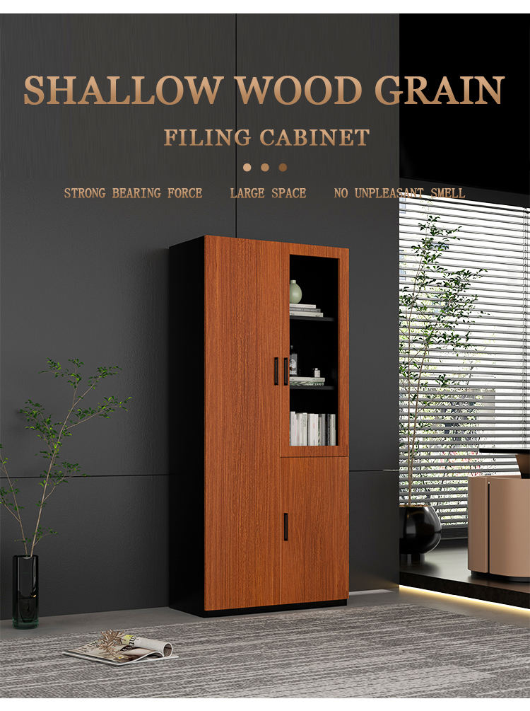 Wood like style office furniture Metal cabinet storage Wood Grain file Cabinet